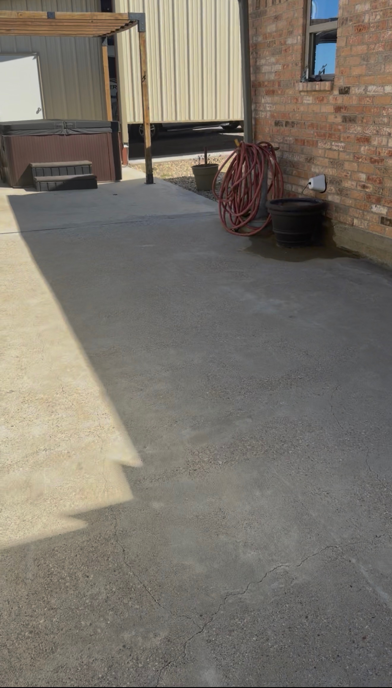 Phone screenshot showing the Hubbard concrete resurfacing project area