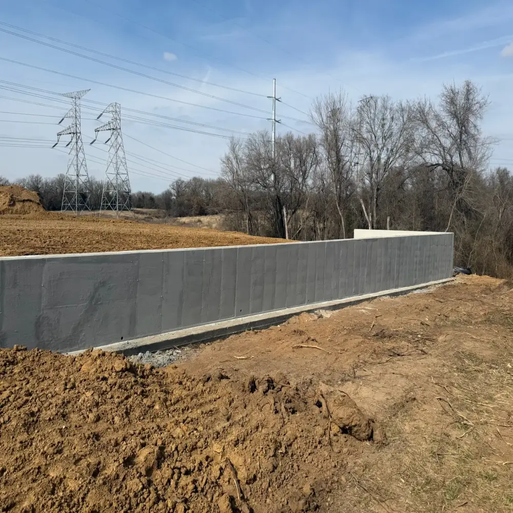 Foundation Repair in Waco, TX photo 2: Retaining Wall Concrete Work in Central Texas