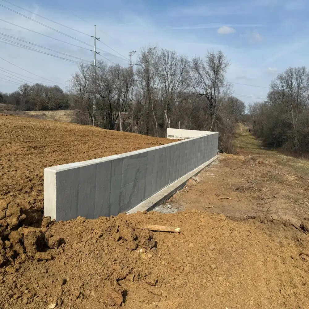 Foundation Repair in Waco, TX photo 6: Retaining Wall Concrete Work in Central Texas