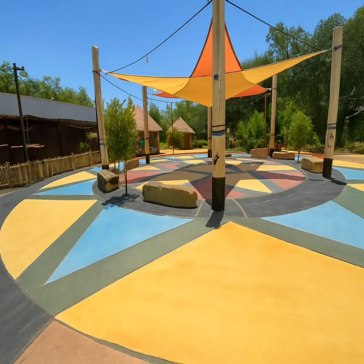 Sports Court Coating in Waco, TX photo 6: Decorative Court Surfacing in Central Texas